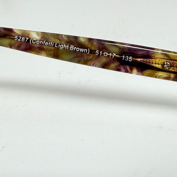 COACH HC 6065 5287 Designer Eyeglasses Confetti Light Brown 51-17-135 H19805 - Picture 5 of 7